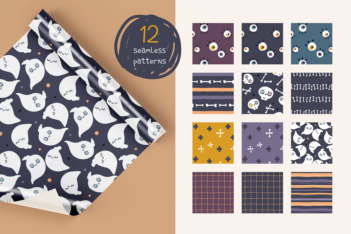 Spooky graphic collection, a Pattern Graphic by SurfaceStories (Photo 2 of 9)