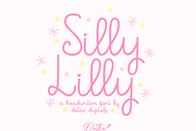 Silly Lilly Font – Handwritten Sans-, a Handwritten Font by Dottie Digitals (Thumbnail 1 of 4)