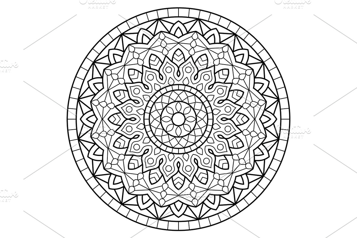 Mandala. Coloring book pages, a Decorative Illustration by jelisua88 (Photo 4 of 9)