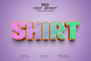 Shirt Text Style Effect