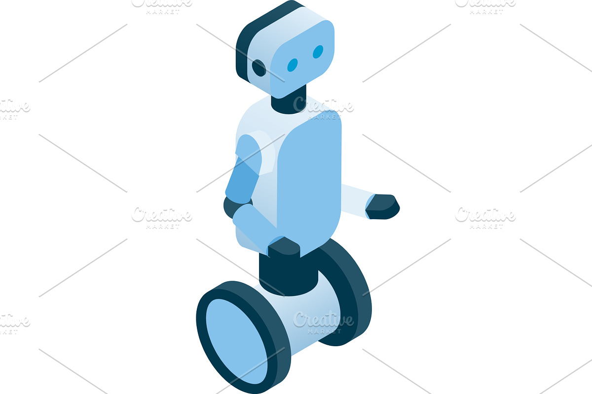 Wheeled robot hi-tech character, a Technology Illustration by SiberianArt