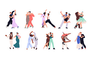 Couple dance set + promo posters, a Person Illustration by PaperTrident