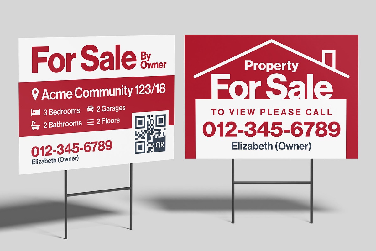 Real Estate Property For Sale Sign, a Poster Template by BrandPacks (Photo 5 of 5)