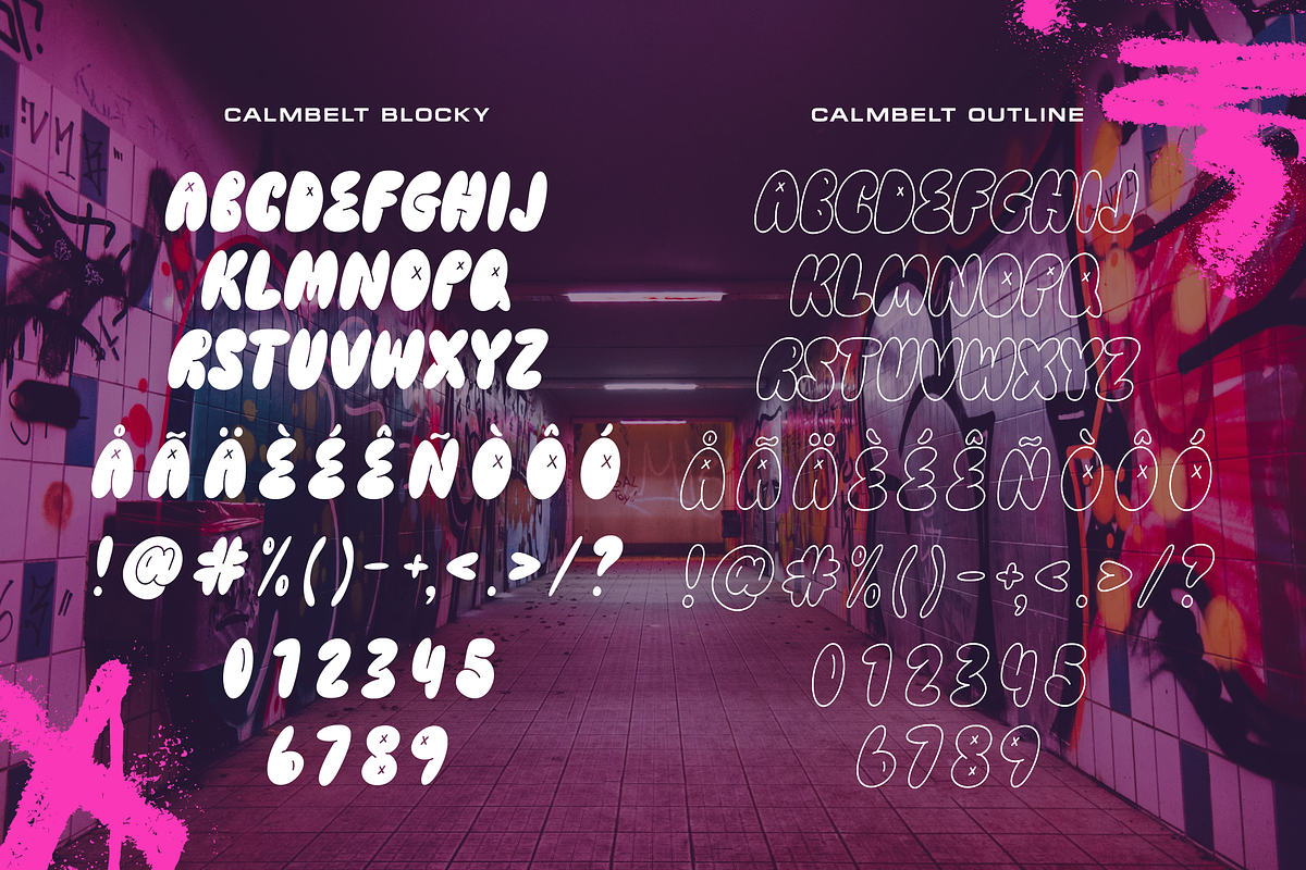 Calmbelt A Bold Graffiti Font, a Handwritten Font by Allouse Studio (Photo 9 of 10)