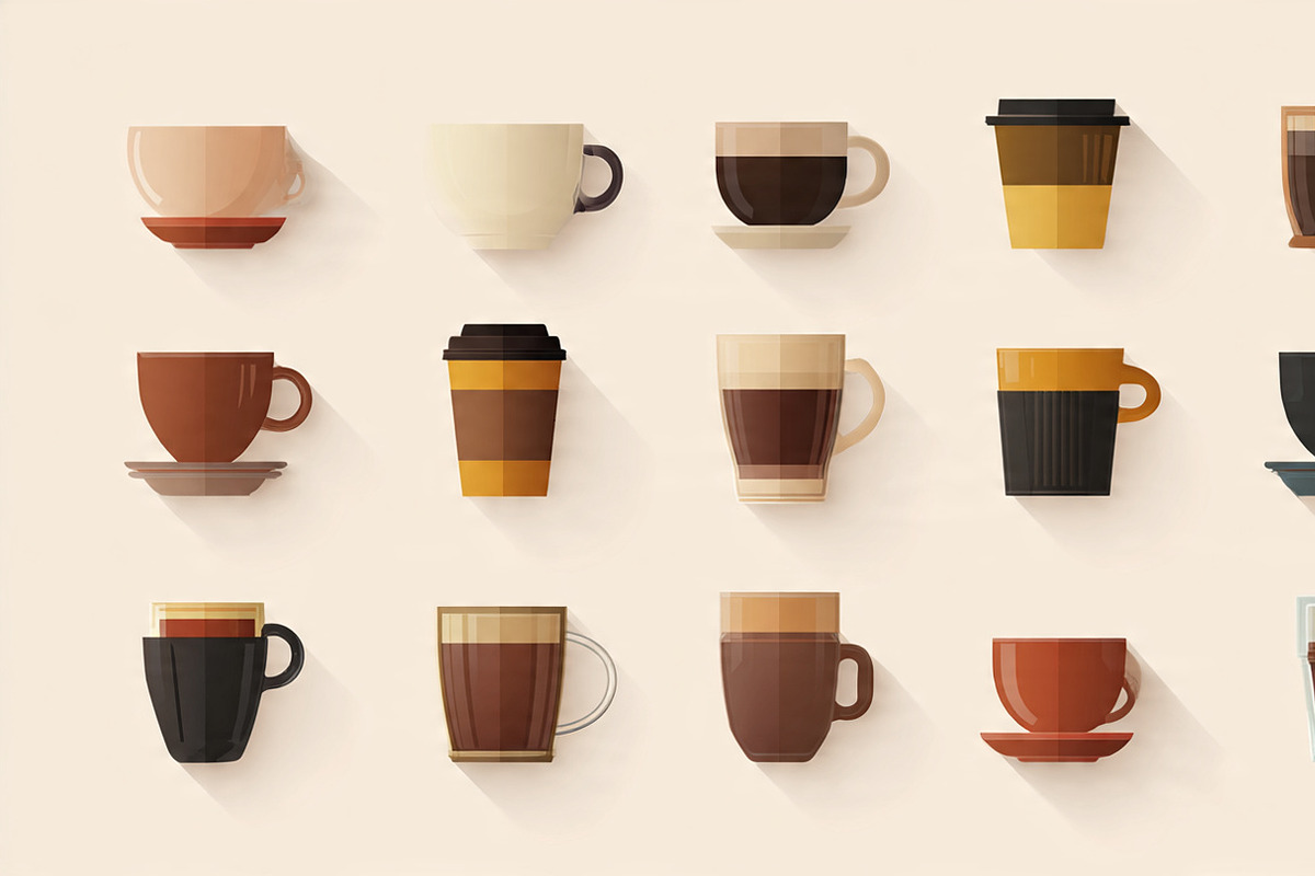 30 EPS. Coffee Cup Vector Icons, an Object Graphic by adenpinkstore (Photo 9 of 15)