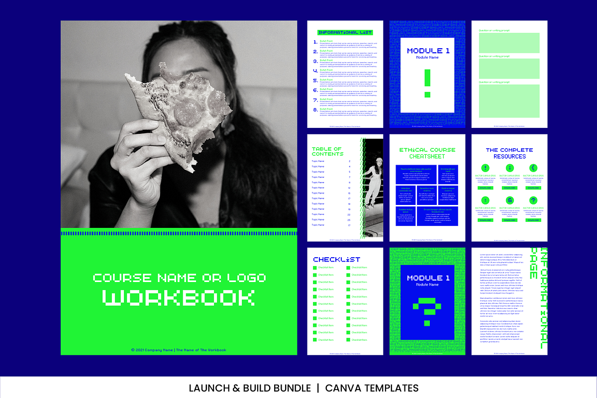 90s Brutalist Canva Workbook Pack, a Presentation Template by WorkShy Studio (Photo 4 of 6)
