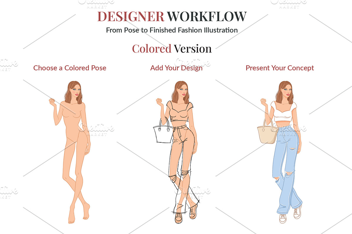 Female Fashion Pose Library, a Person Illustration by Shorena Fashion Draws (Photo 11 of 12)
