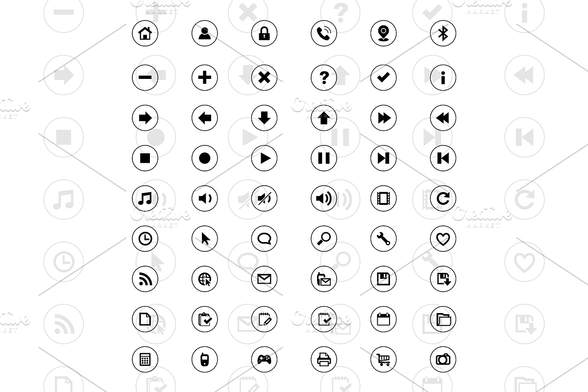 Mobile interface fill and line icons, a Solid Icon by Nazim's Shop (Photo 5 of 9)