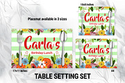 Flower Stripes Table Setting Set, a Templates & Theme by DickyJiang Illustrations (Thumbnail 3 of 3)