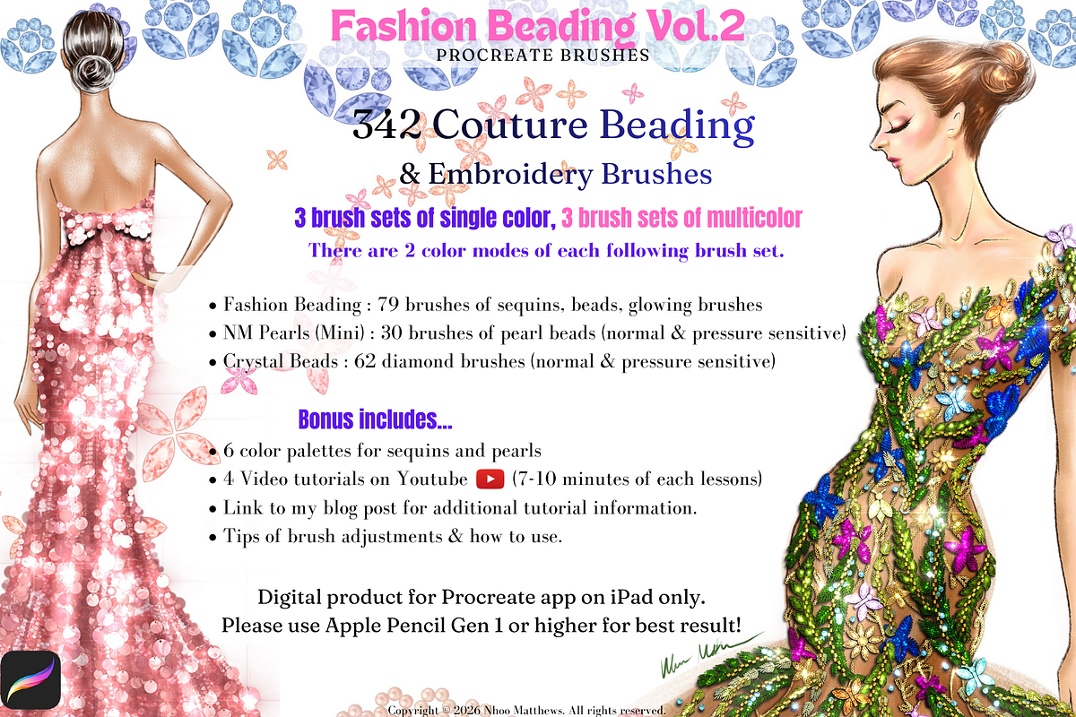 Procreate Brushes Fashion Beading 2, a Brush Add-On by Fashion Workshop Bkk (Photo 2 of 19)