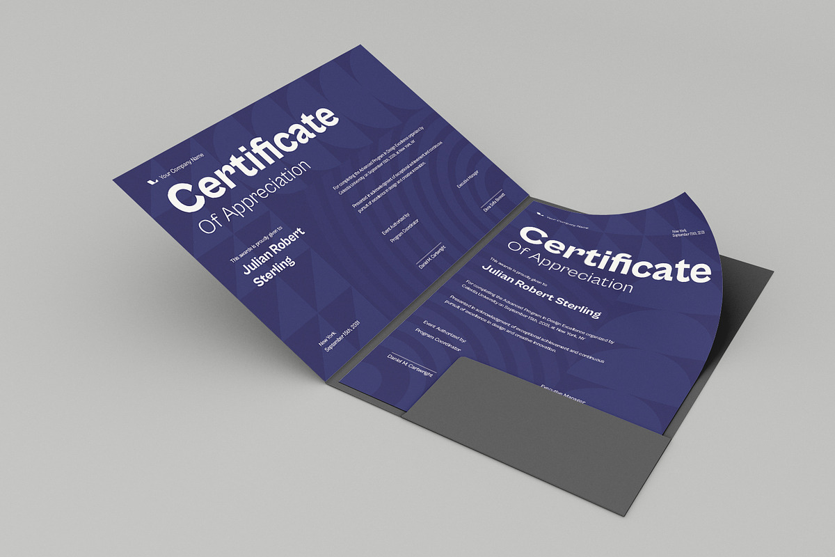 Course Completition Certificate, a Stationery Template by Neermana (Photo 2 of 4)
