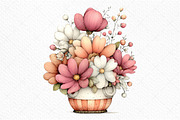 Spring Flower Basket Clipart Png, an Illustration by Craft Nest (Thumbnail 9 of 11)