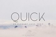 Quick - An Elegant Sans Serif, a Sans Serif Font by Graphicfresh (Thumbnail 1 of 6)
