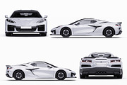 2026 Hyper Performance Coupe Set, an Advertising Mockup by Halal Graphic Studio (Thumbnail 11 of 12)