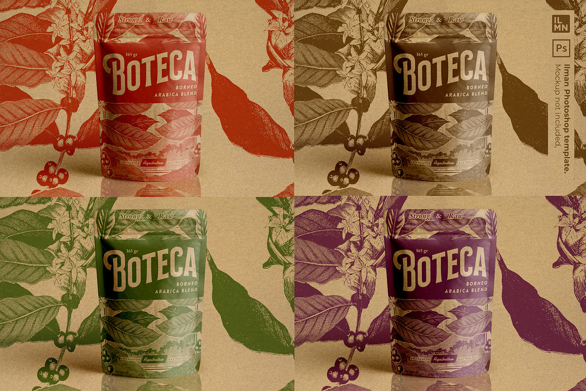 Boteca Mono - Coffee Packaging, a Marketing Template by Ilman (Photo 3 of 11)
