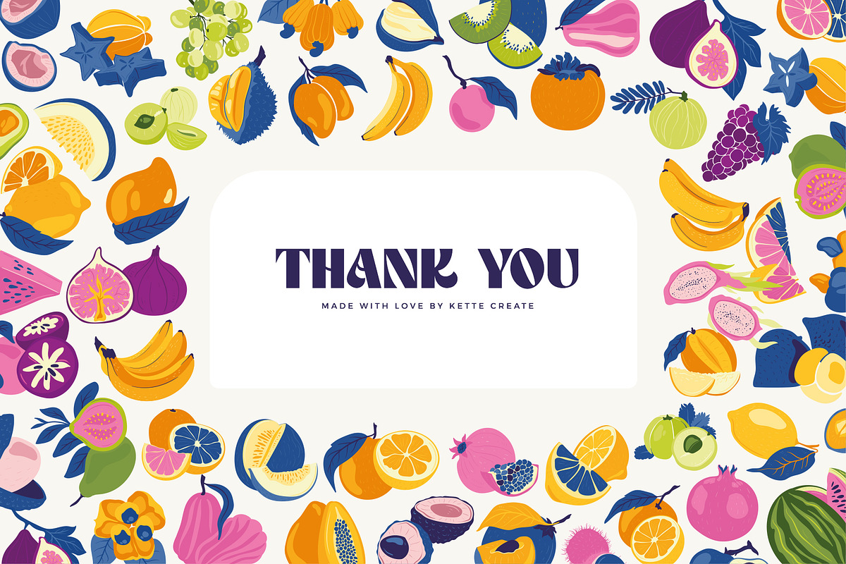 Tropical Fruits Illustration, a Food Illustration by KetteCreate (Photo 14 of 14)