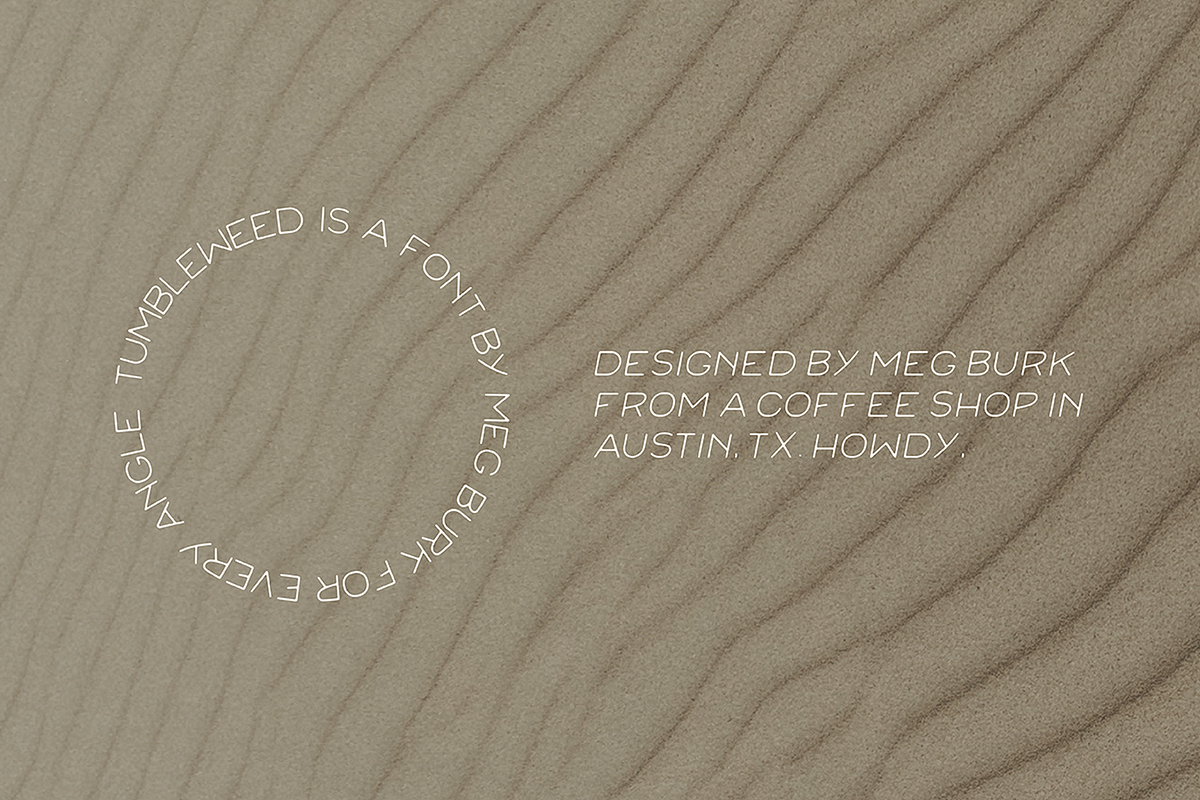 Tumbleweed, a Sans Serif Font by MEG BURK CHOI (Photo 3 of 4)
