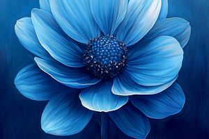 Elegant blue flower with layered petals and detailed texture on, a Nature Photo by José Manuel Gelpi