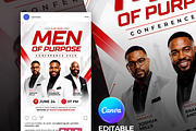 Mens Conference Flyer Template, a Social Media Template by Artonix (Thumbnail 3 of 3)