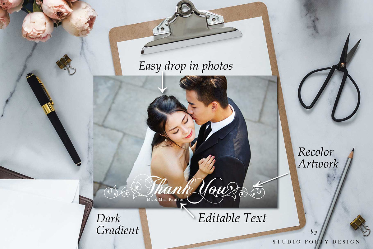 Ornate Thank You TY104, an Invitation Template by Studio Forty Design (Photo 3 of 4)
