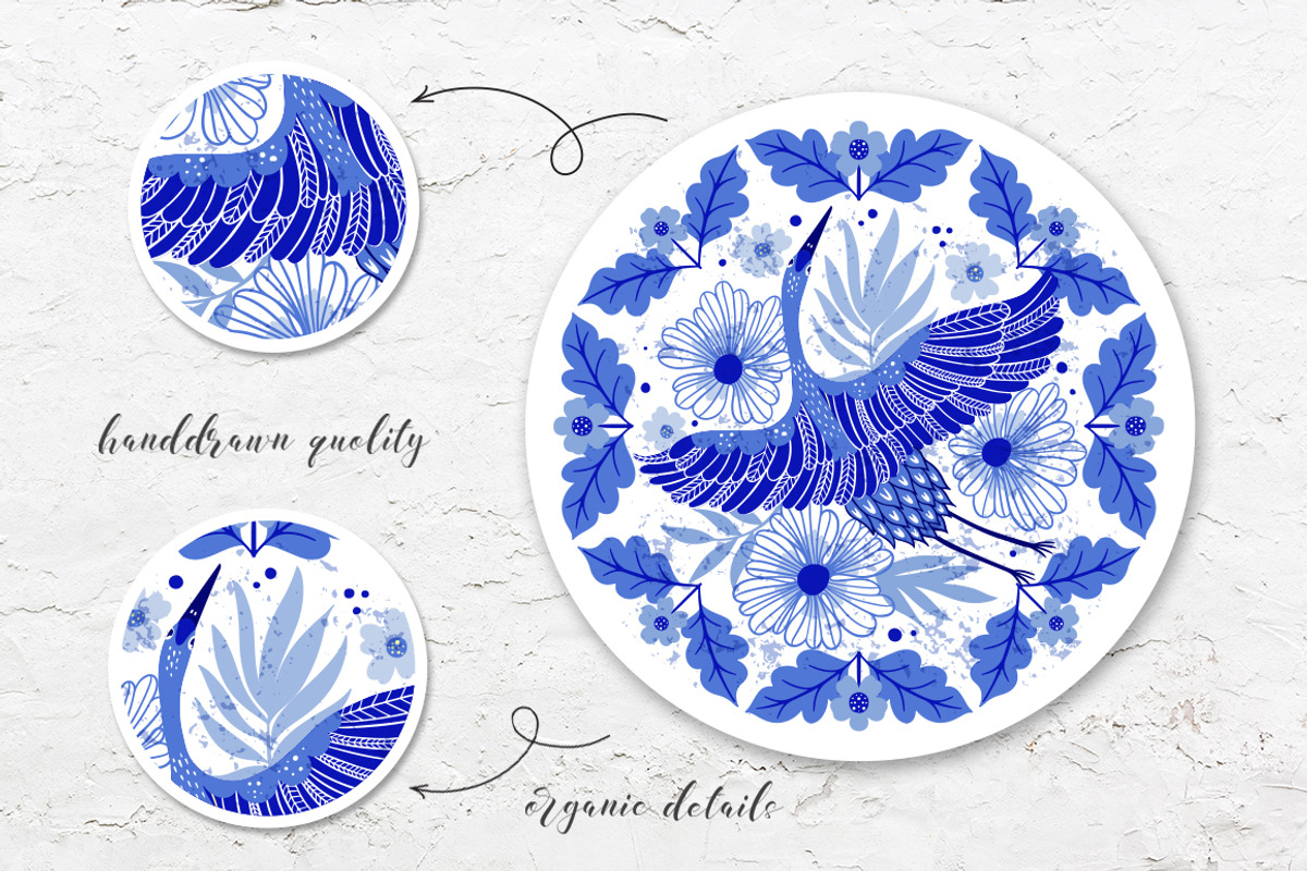 Blue Garden floral collection, an Object Graphic by DariSmartArt (Photo 5 of 11)