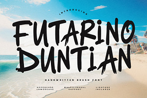 Futarino Duntian Brush Font Summer