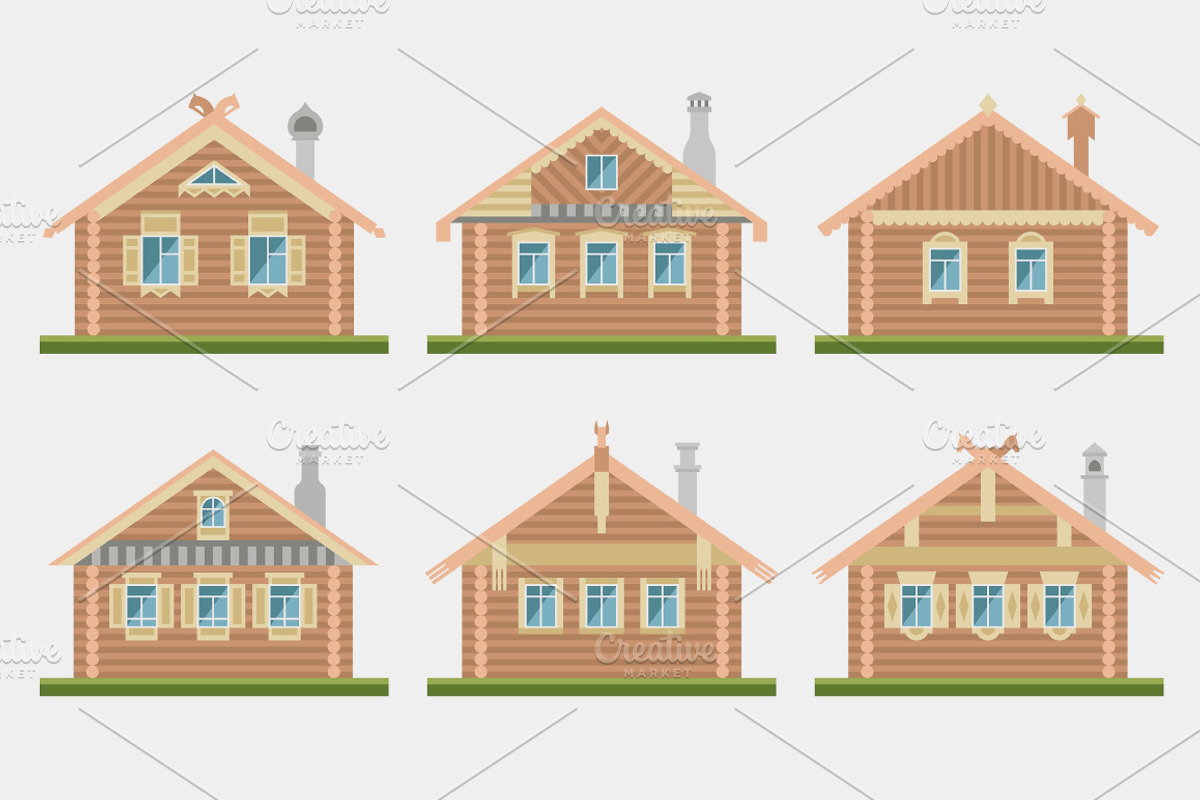 Log houses, an Object Illustration by daseugen (Photo 2 of 5)