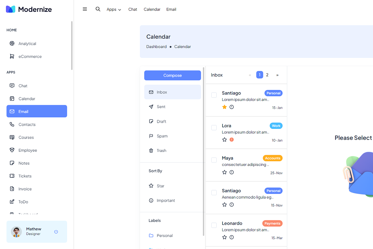 Modernize Angular Admin Dashboard, a Templates & Theme by AdminMart (Photo 12 of 15)