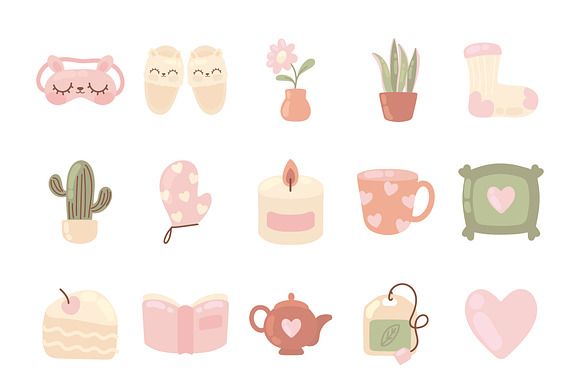 Cozy Home Illustration Set preview 2