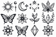 Mystic Boho Crystal & Nature Icons, an Illustration by Designer_Momina (Thumbnail 6 of 7)