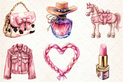 Watercolor Cowgirl Party Clipart PNG, an Illustration by Libby Wishes (Thumbnail 3 of 6)