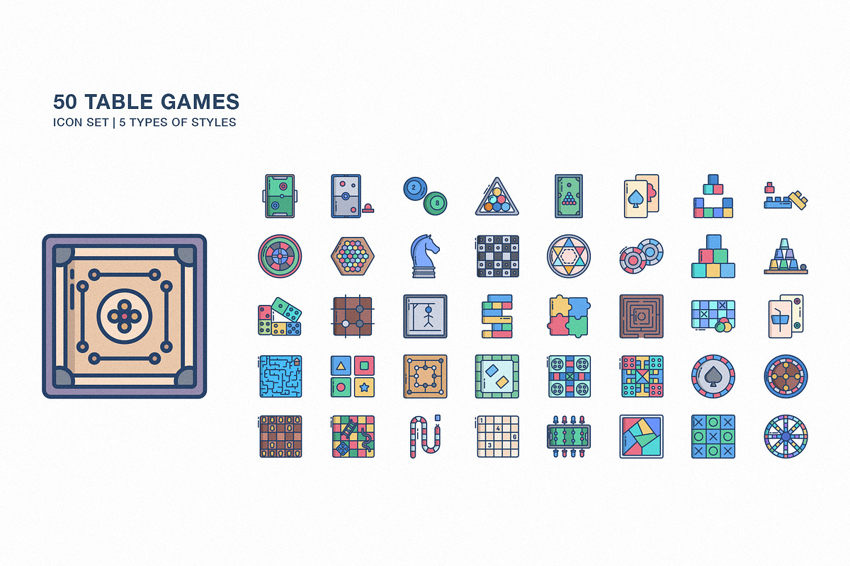 Table Games icon set, an Icon by Icongeek26 (Photo 1 of 6)
