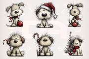 Whimsical Christmas Fluffy Dogs PNG, a Transportation Illustration by Digital Artistic99 (Thumbnail 3 of 7)