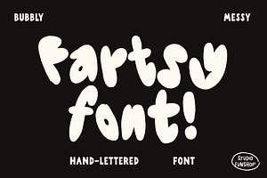 Fartsy- A Bubbly Hand-lettered Font