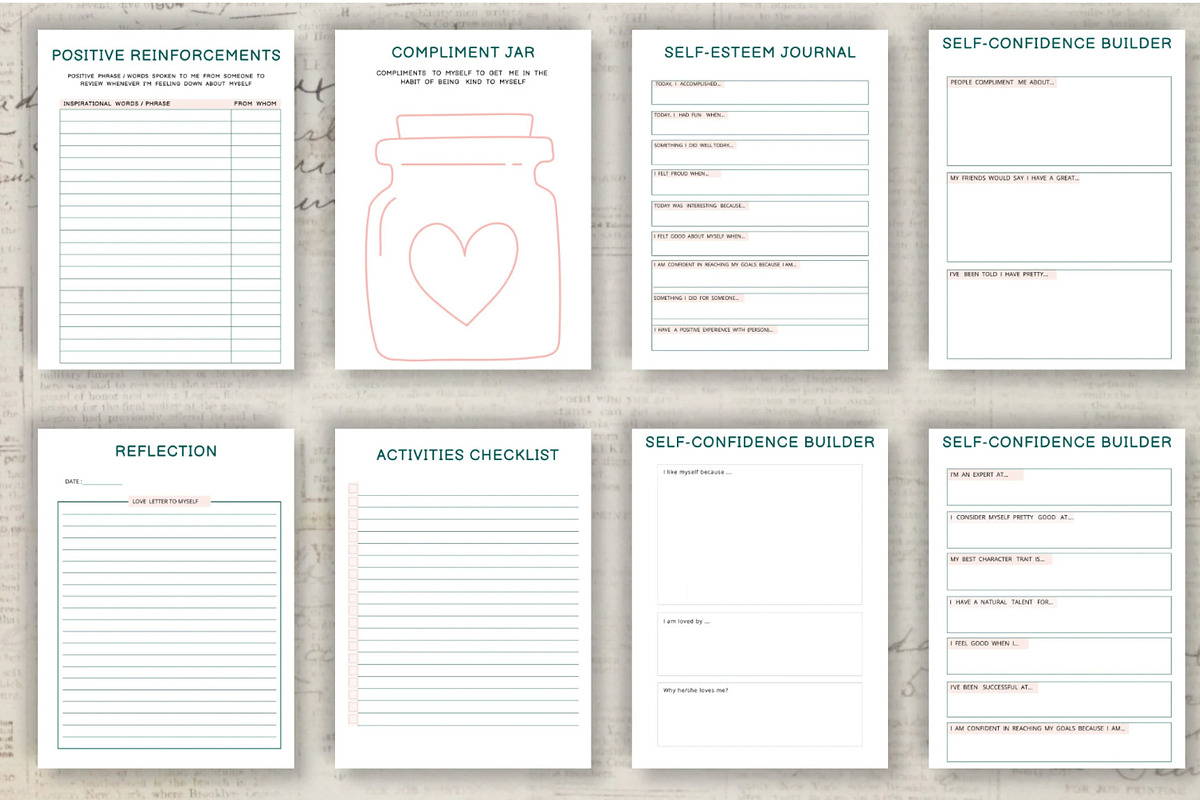 Printable Self Confidence Planner, a Stationery Template by Design House (Photo 3 of 9)