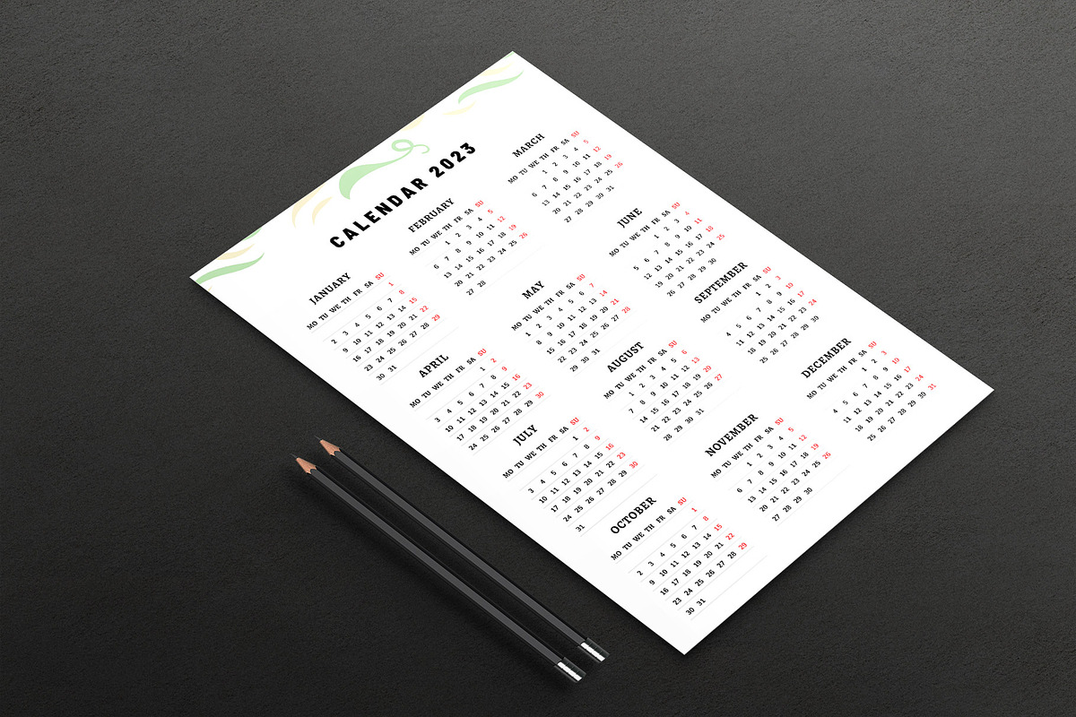Calendar Template 2023, a Stationery Template by Design Zone (Photo 2 of 3)