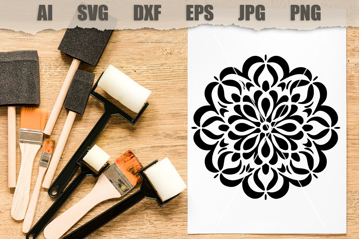 Stencil Mandala, an Object Graphic by MARYCRAFTIRIA (Photo 2 of 2)