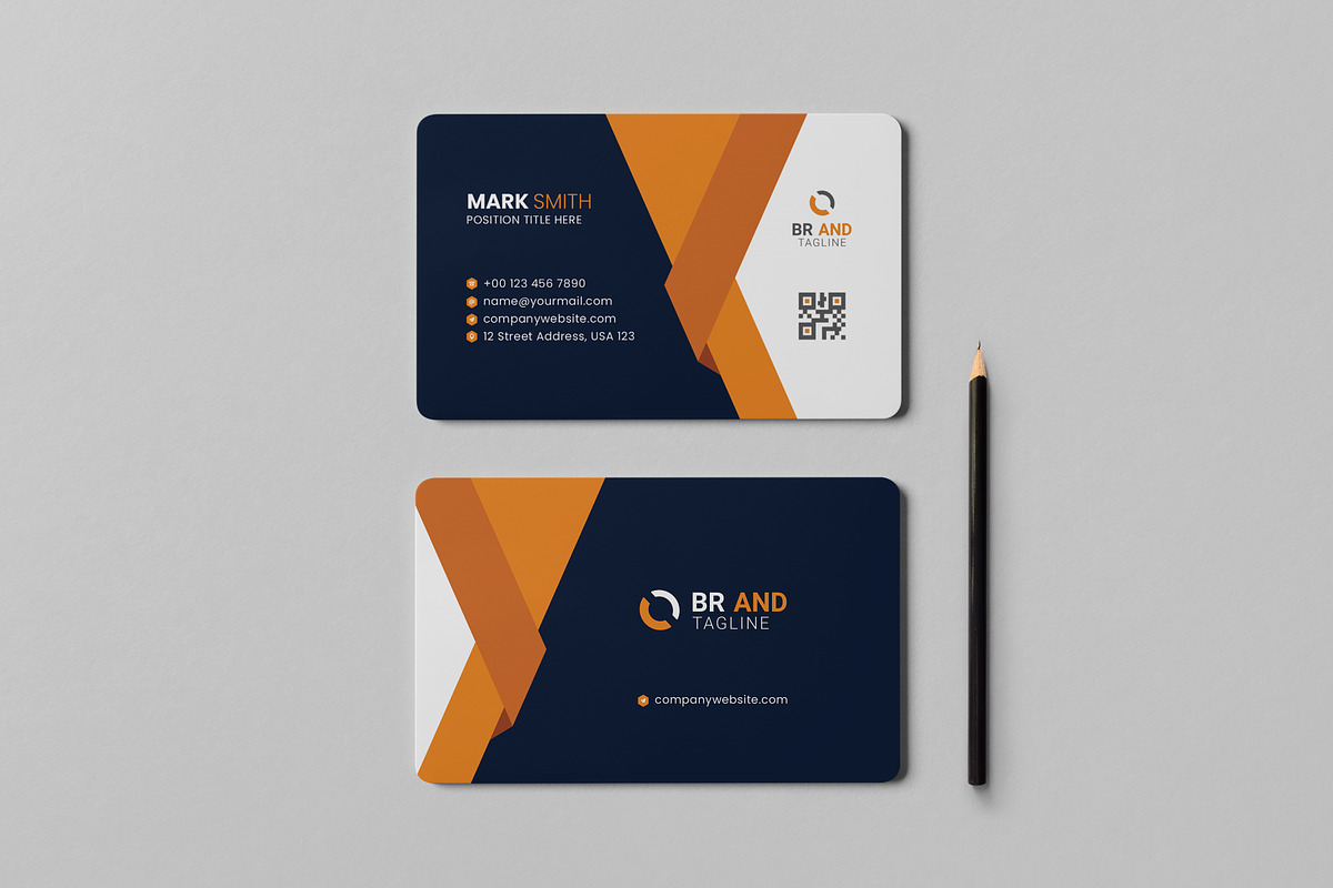 Clean Professional Business Card, a Business Card Template by VectStock (Photo 4 of 4)