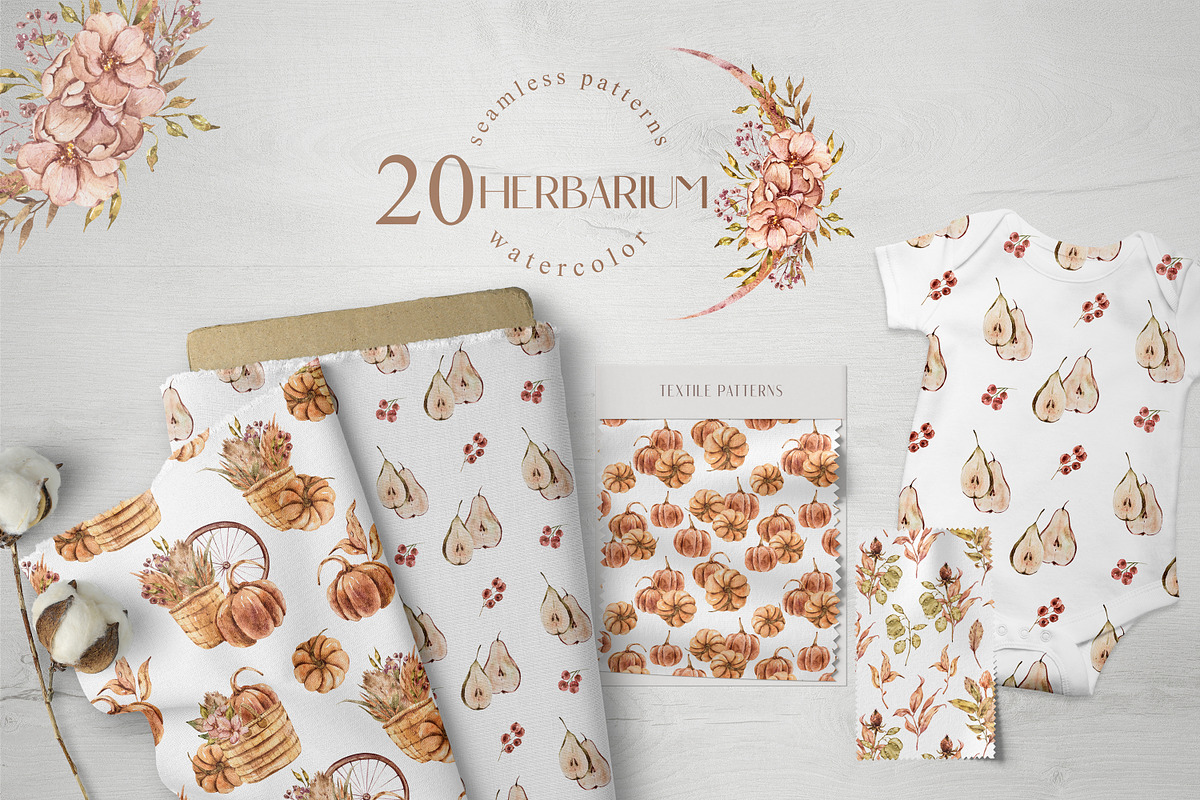 Floral seamless patterns HERBARIUM, a Pattern Graphic by Tiana Geo (Photo 9 of 9)