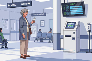 patient consults his appointment in, a Technology Photo by angellodeco