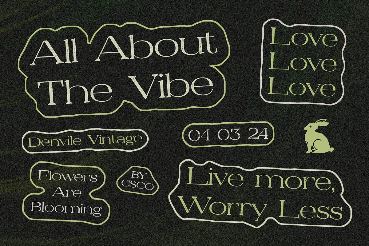 Denvile Vintage, a Serif Font by Craft Supply Co. (Photo 5 of 8)