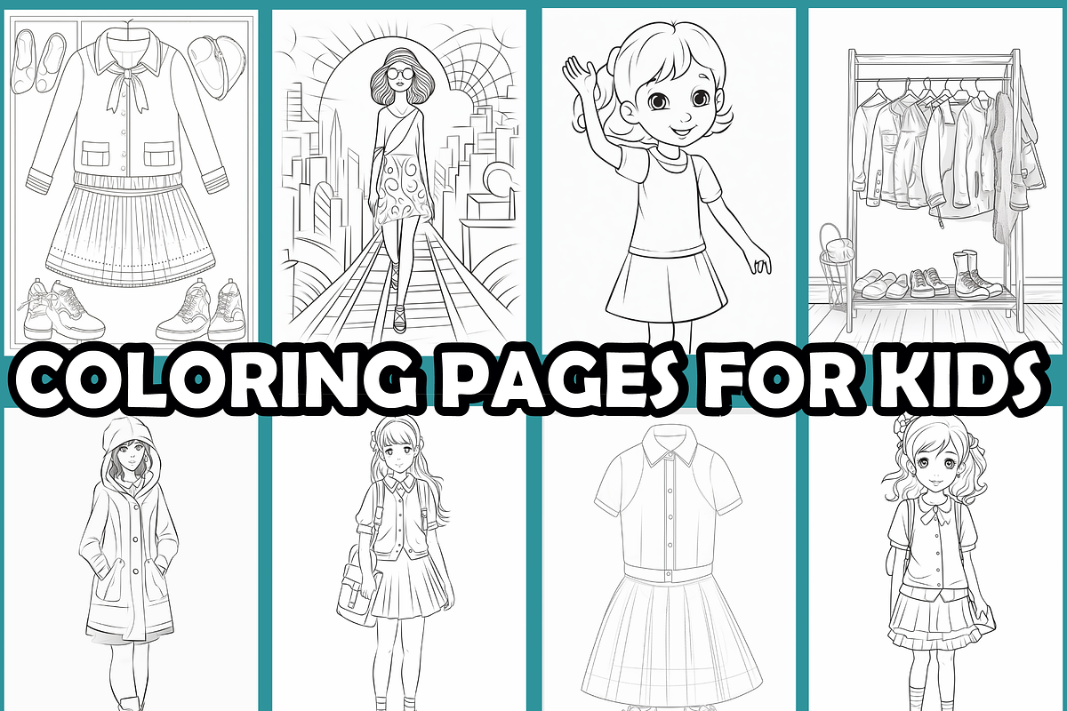 Fashion Design Kids Coloring Pages, an Animal Illustration by martinblan (Photo 3 of 4)