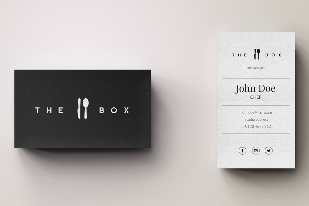 Chef Minimal Logo and Business Card, a Business Card Template by SEAM Agency