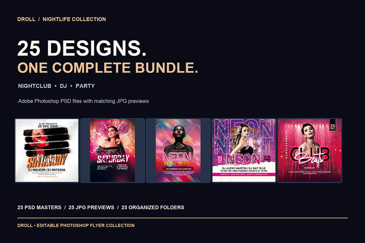 25 Nightclub Party Flyer PSD Bundle, a Flyer Template by Flyer Arts (Photo 29 of 29)