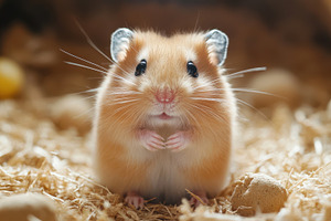 Adorable hamster with expressive eye, an Animal Photo by Pixeness Studio