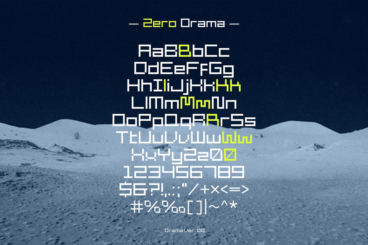 Zero Orama - Square Pixel Font, a Sans Serif Font by Studio Siv (Photo 3 of 5)