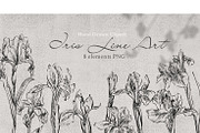 Iris Line clipart, a Decorative Illustration by JULIA x JULIE's ART (Thumbnail 1 of 2)
