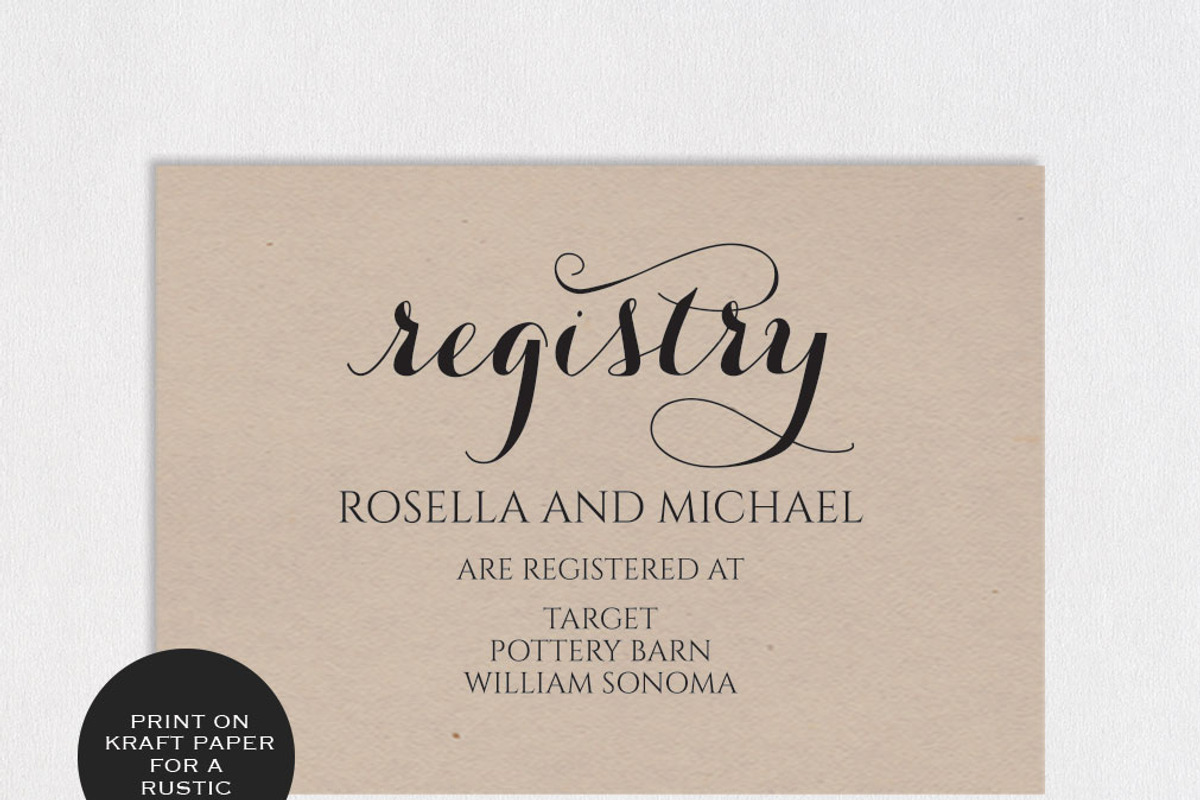 Registry Cards Editable SHR457, an Invitation Template by Shafura_Wedding (Photo 2 of 5)