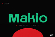 Makio - Sans Serif Typeface, a Sans Serif Font by HIRO.std (Thumbnail 1 of 10)