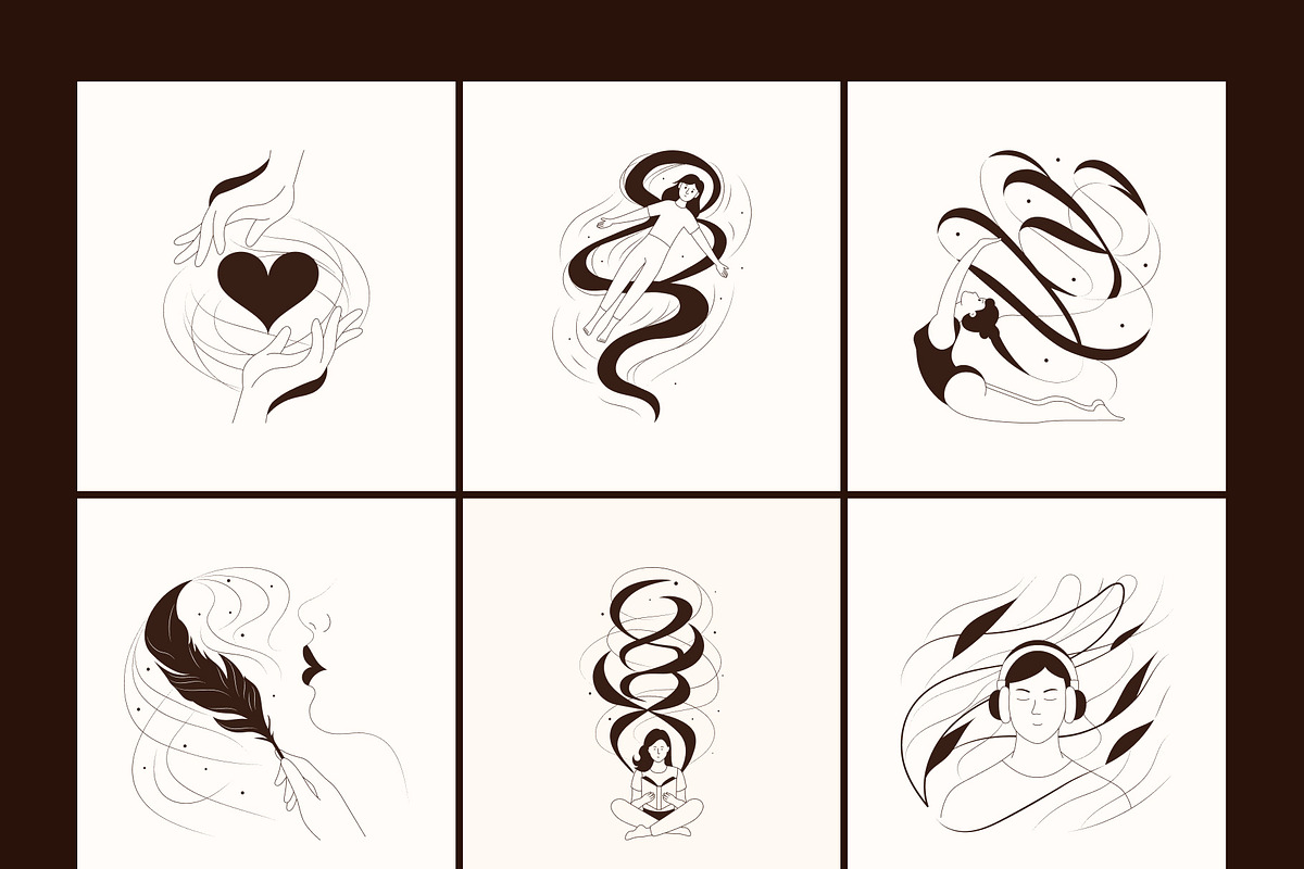 150 Mindfulness Illustration, a Person Illustration by Prosymbols (Photo 12 of 13)